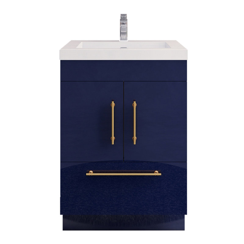 Meuble-lavabo simple Spring, Bleu nuit
