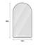 Miroir arqué noir 32 po x 60 po pour salle de bain, indicateur de temps et de température, brouillard, 3 couleurs, rétroéclairage, meuble-lavabo moderne avec présentoir, températures variables, cadre, finition parfaite