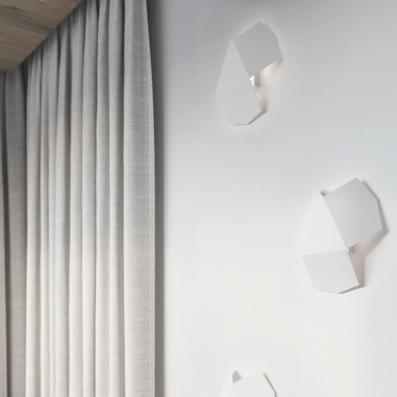 TRE Steel Flush Mounted Sconce, White