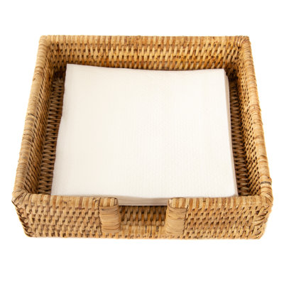 Camden Rattan No Mounting / Installation Required Napkin Holder