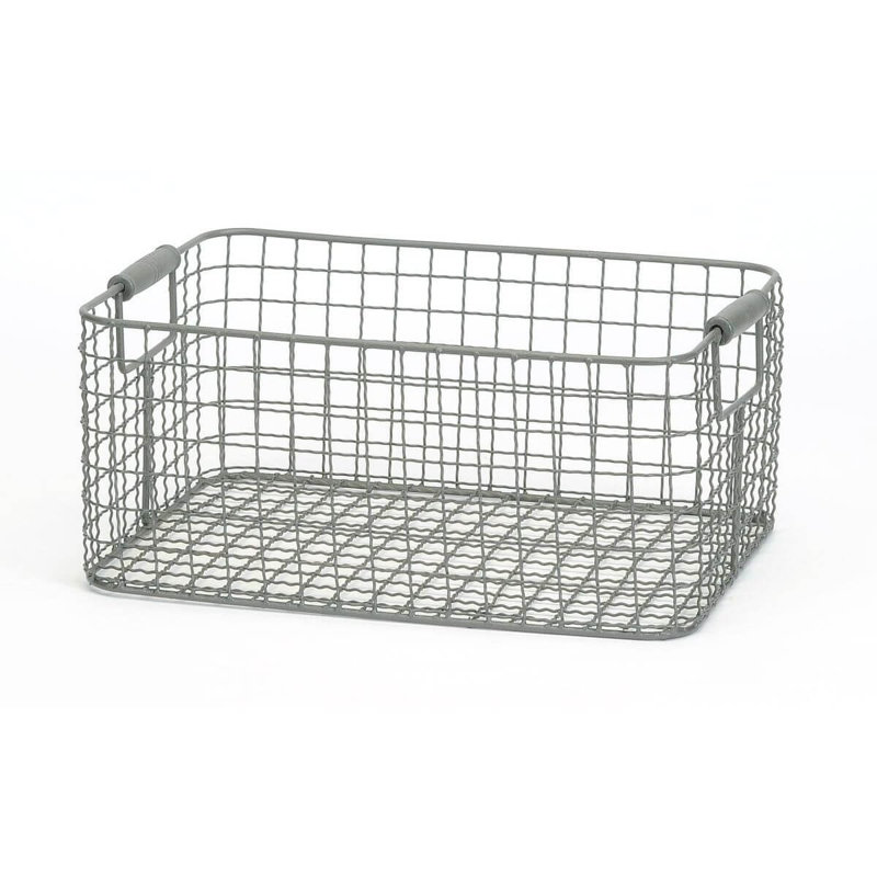 PANIER EN FIL DE FER RECTANGULAIRE, H 6 po x l 9,5 po x P 13,5 po