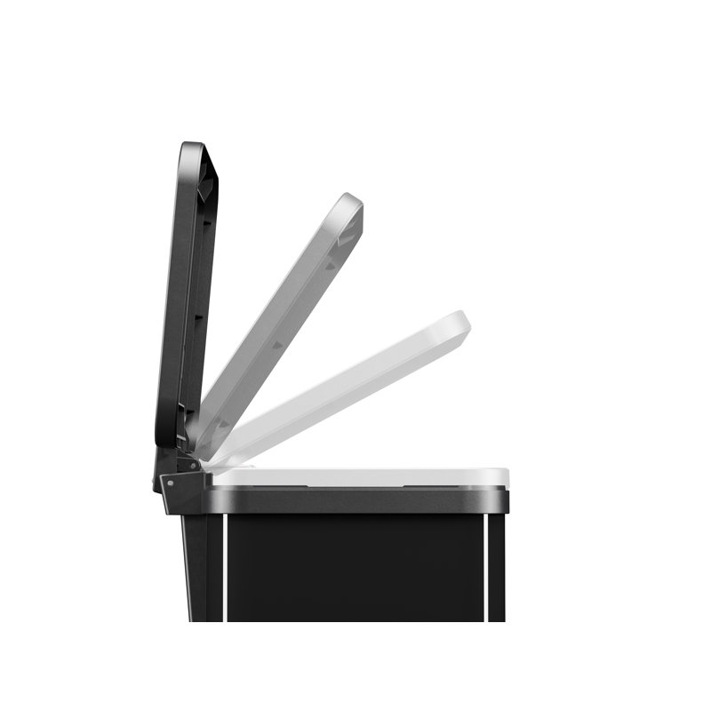 Step On Rubbish Bin, Black/Black, 17 L.