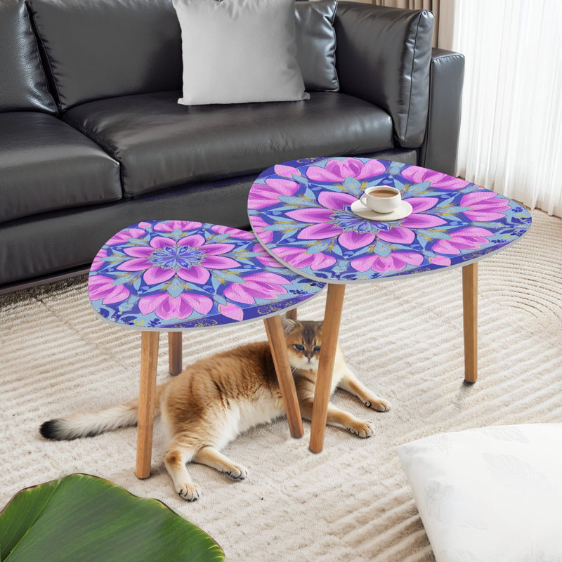 Ensemble de 2 tables basses gigognes Triangle