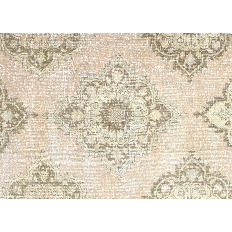 One-of-a-Kind Hand-Knotted 1960s 4'10" x 12'7" Runner Wool Area Rug in Beige/Red