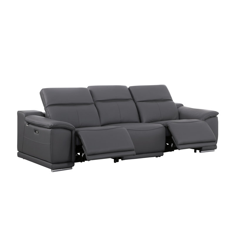 Canapé inclinable électrique Divanitalia, Gris foncé