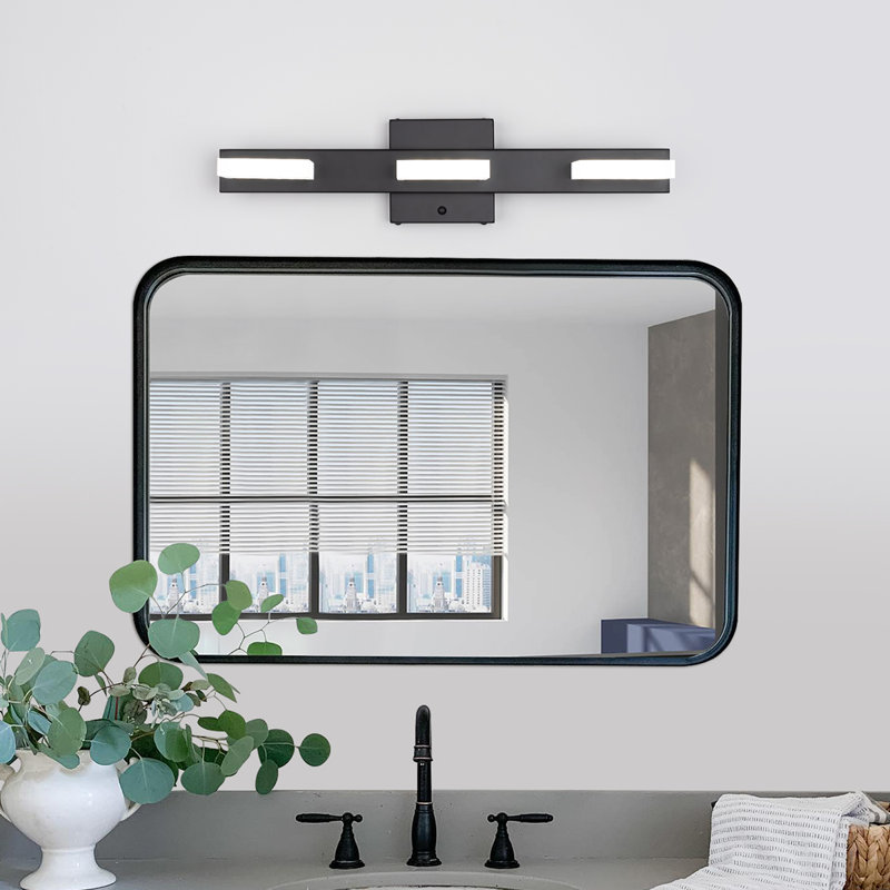 Luminaire pour meuble-lavabo à DEL Lubabah 3000K / 4000K / 5000K, Noir mat, 3