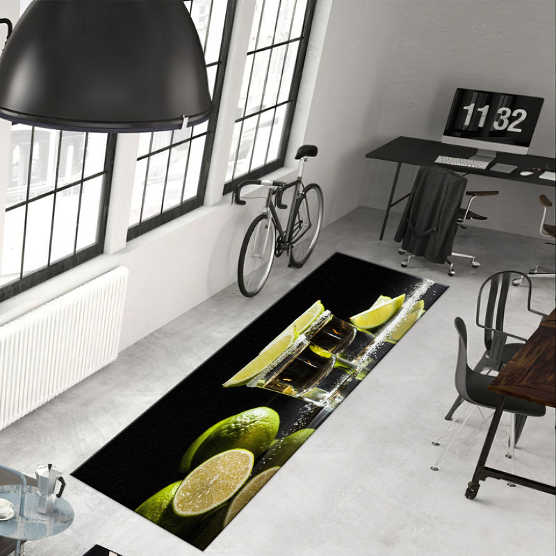 Tapis chic non tissé à motif géométrique aux couleurs vives pour une touche moderne dans le décor de votre salon ou de votre chambre à coucher