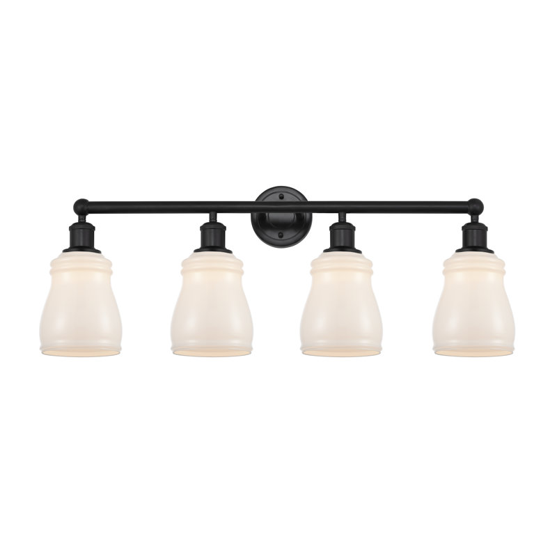 Mccarver 4 - Light Dimmable Vanity Light, Matte Black, White