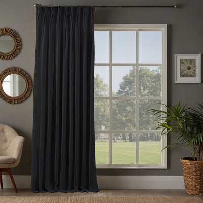  Polyester Room Darkening Pinch Pleat Single Curtain Panel Panel