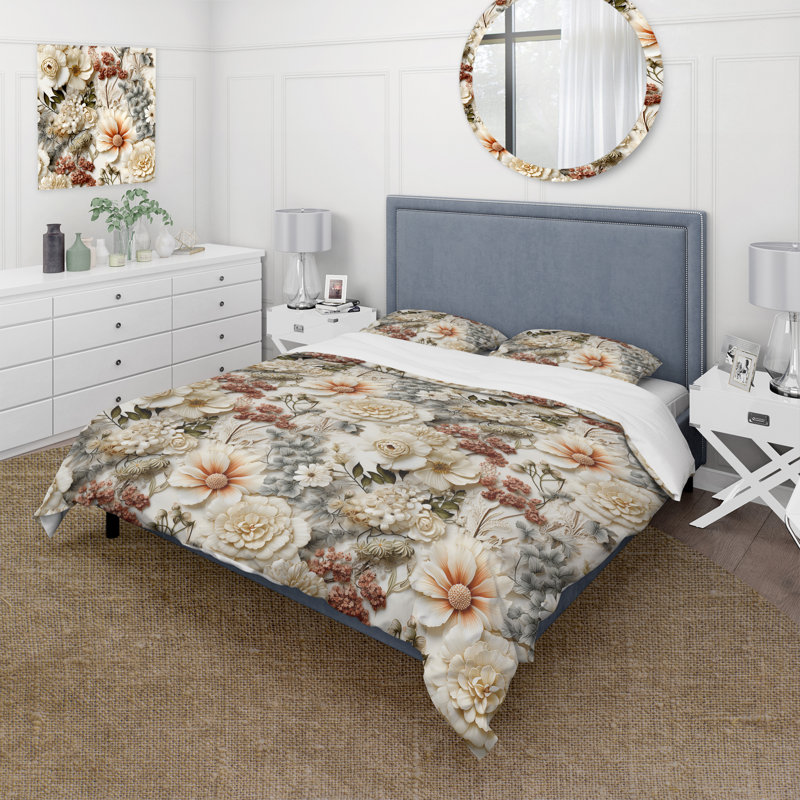 Ensemble de housse de couette Rustic Lace Romance Victorian, Housse de couette pour très grand lit et 2 très