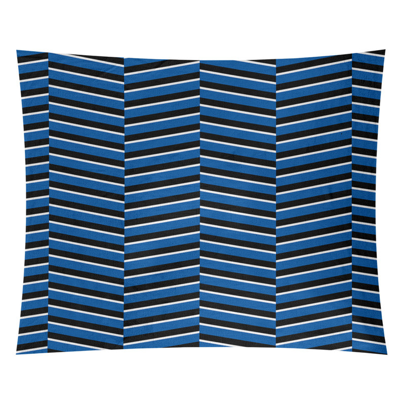 Tapisserie, H 27,5 po x l 37,5 po, bleu