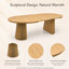 Ensemble table et chaises ovales extensibles (39,37" à 70,87") avec chaises en rotin-1175600226-1175600227