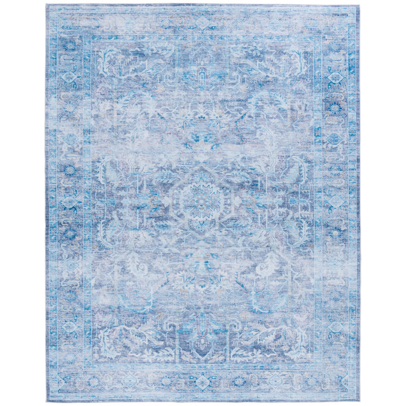 Tapis oriental mauve / bleu Ahlyvia, Rectangulaire 8 pi x 10 pi