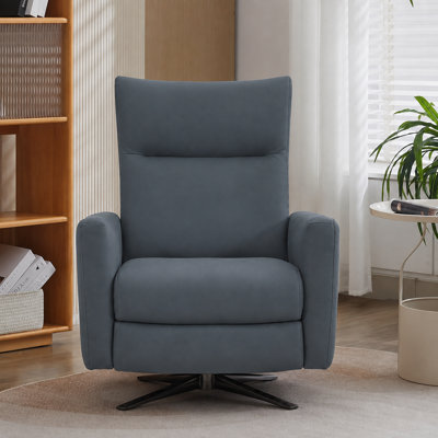 Fauteuil inclinable pivotant en cuir véritable avec deux haut-parleurs Bluetooth intégrés
