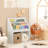 Fifield White Kids Bookcase with 3 Tiers and Toy Storages