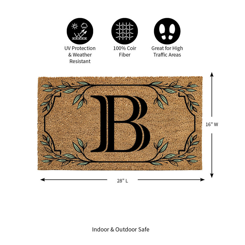 Monogram Coir Mat, Letter, B