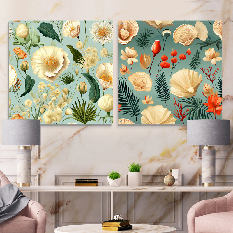 Romine - Ensemble de 2 verres muraux en acrylique, H 16 po x l 33 po