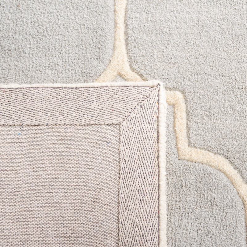 Carolene Hand Tufted Wool Geometric Rug, Rectangle 3' x 5'