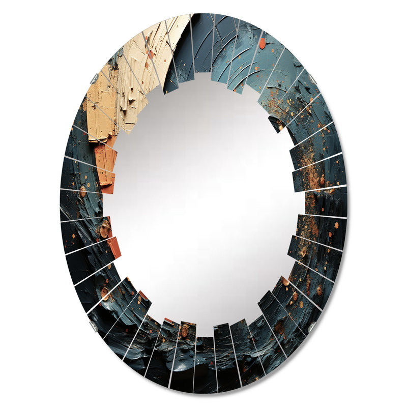 Glesea - Miroir mural moderne ovale, 36 po x 24 po