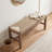 Aston 40" W Solid Wood Entryway Bench with Seagrass Seat