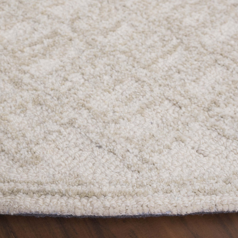 Tapis ivoire / beige Narragansett 219, Rond 6 pi