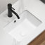 Lavabo de salle de bain encastré en porcelaine blanche 16 po