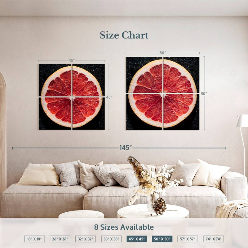 Yarlin Grapefruit, 50" H x 50" W