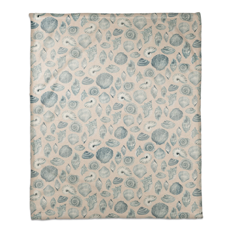 Hand Woven Throw Blanket, Blue/Blush
