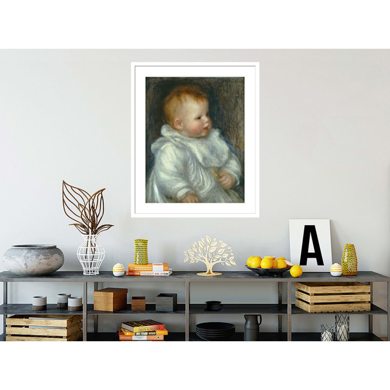 «A Portrait of Coco sur fond bleu» par Pierre-Auguste Renoir, impression giclée encadrée, H 40,6 po x l 33,5 po