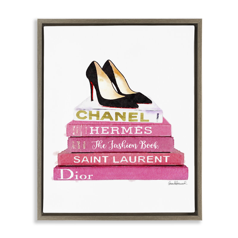 Art mural sur toile Glam Pink Fashion, H 31 po x l 25 po