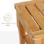 Long banc de douche en bambou, tabouret de douche spa en bois de 20 po avec tablette de rangement pour chaussures
