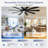 62"/72 Ceiling Fan with Light,Reversible DC Motor,3-Color-Temp LED,Remote Control-128991770-128991769