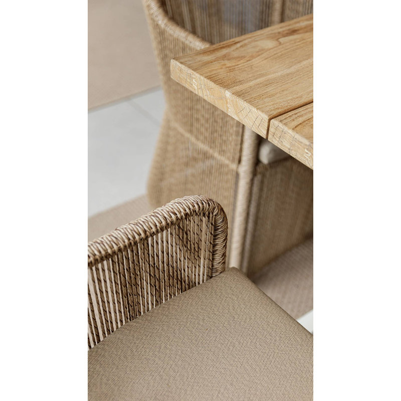 Calixto Outdoor Dining Armchair, Canvas Natural Sunbrella® Canvas