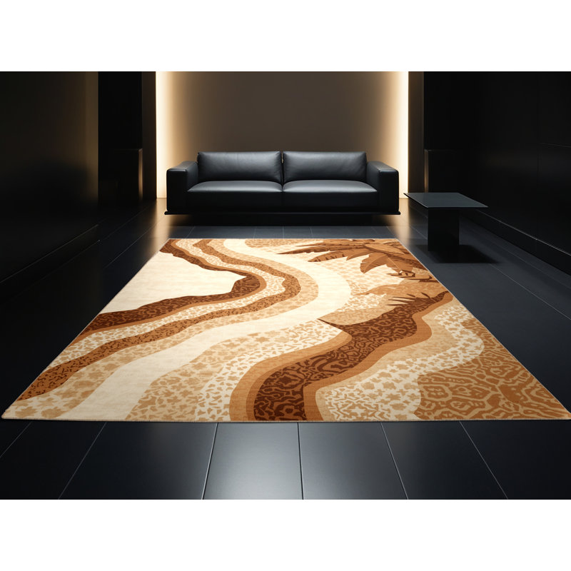 Machine Washable Pacchiana Global Inspired Moroccan Rug in Beige – Beige Binding, 7' Round