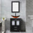Ayja 24" W Single Bathroom Vanity Sink Combo with Plywood Top and Solid Wood Feet, Water Saving Faucet-935799109-935799108