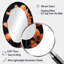 Miroir mural ovale orange et noir-1122974419