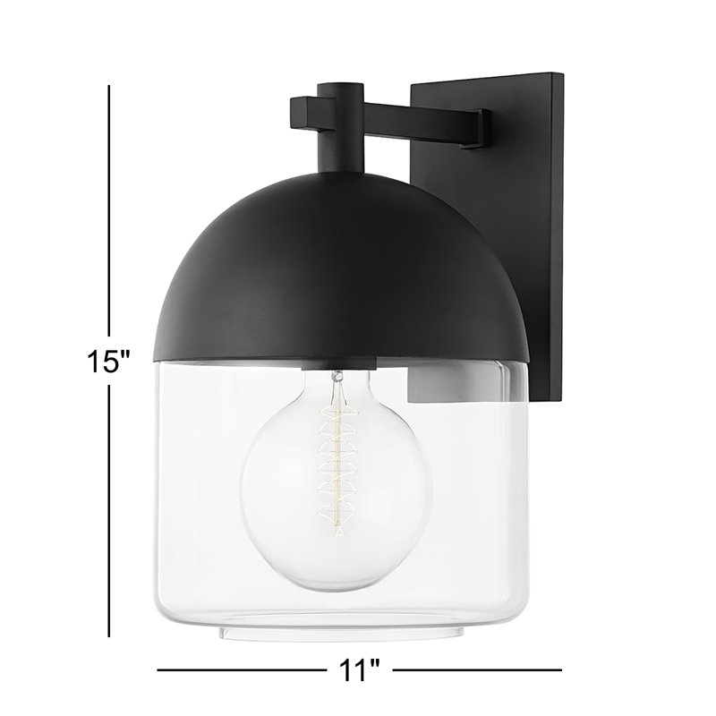 Zephyr 1 Light Wall Sconce, 15" H x 9.5" W x 11" D