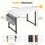 Bureau d'ordinateur de 40 po avec structure en métal, surface imperméable et sac de rangement - idéal pour le bureau-1676133825-1676133830