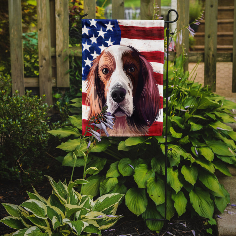 Polyester à 2 côtés 15 x 11 po drapeau de jardin, Setter irlandais roux et blanc