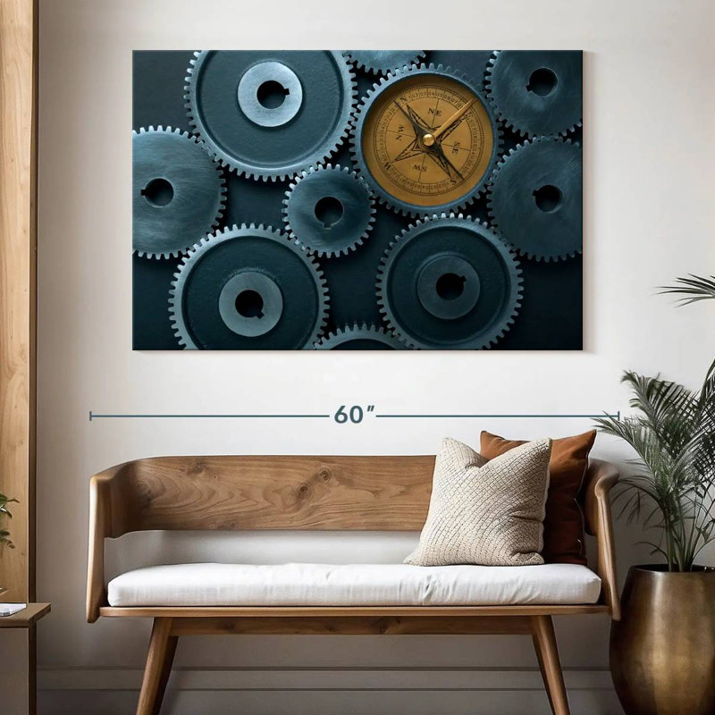 Cogs And Compass, 34" H x 51" W