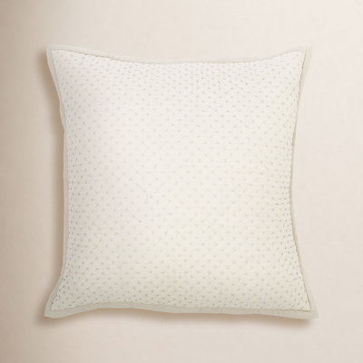Paredes White/Tan 100% Cotton Piece Sham