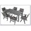 Table de salle à manger en bois imitation bois, compacte et durable pour les pique-niques en plein air, 68,9 pouces-589313363