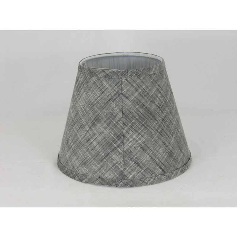 Textured Linen Lamp Shade, Dark Grey, 9" H x 12" W x 12" D