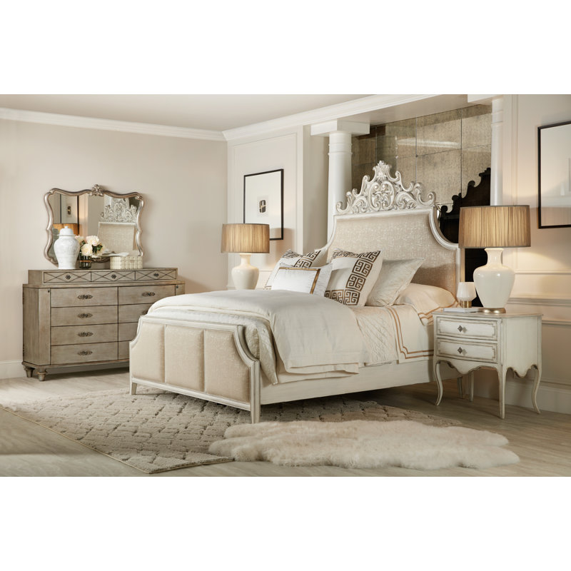 Elegant White 2-Drawer Nightstand with Cedar Lining and Power Bar