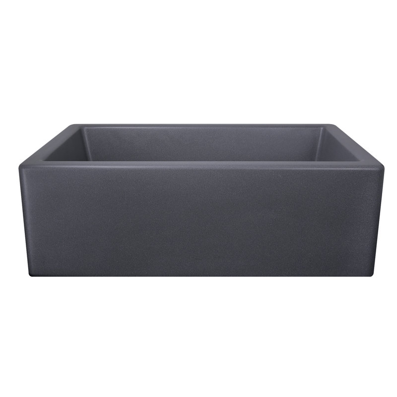 Reinart 30'' L Single Basin Kitchen Sink, Gray