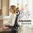 Electric Height-adjustable Desk & Chair Set, 3-drawer Height-adjustable Desk & Ergonomic Office Chair-1238691066