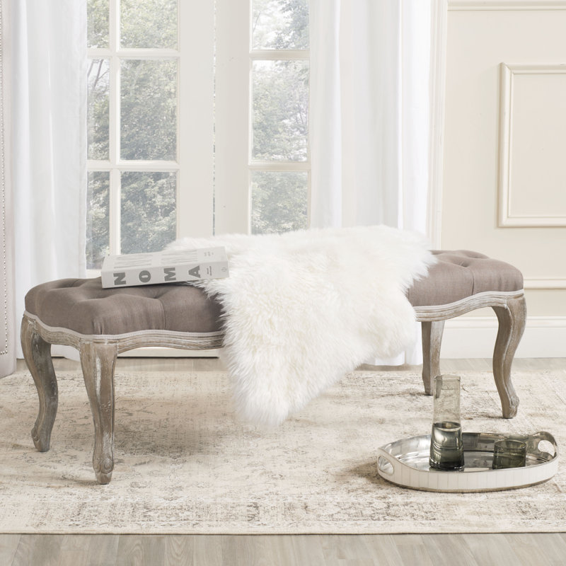 Carlisle Upholstered Bench, Warm Brown