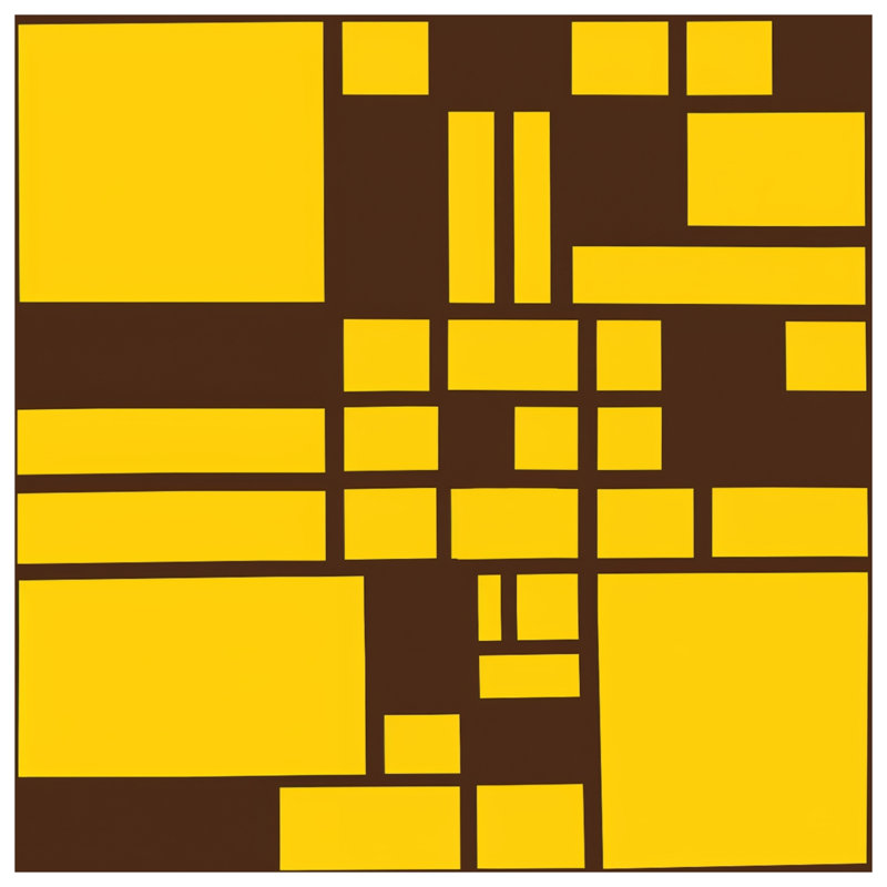 Couvertures rectangulaires jaunes et brunes, 60in W x 80in H