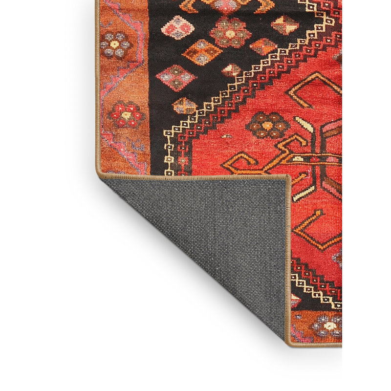 Tapis orange Southwestern, Rectangle 7 pi x 10 pi