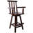 Rustic Bar Stool With Ergonomic And 360 Swivel, Brown Color Swivel Fir Wood Bistro Seat Footrest-1432625690